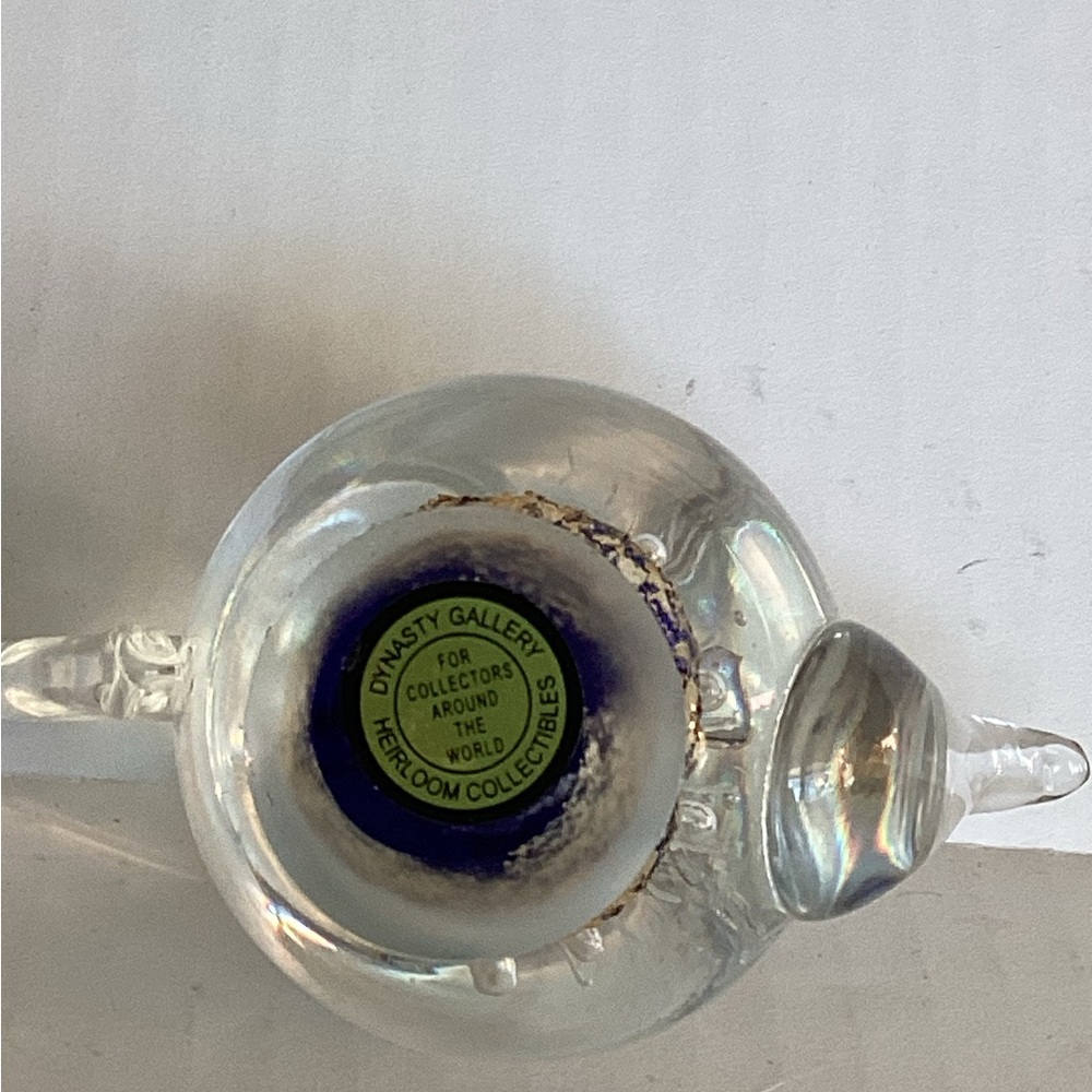 Teapot Paperweight Glass Dynasty Gallery Heirloom 4x3 " Inches - Picture 3 of 3